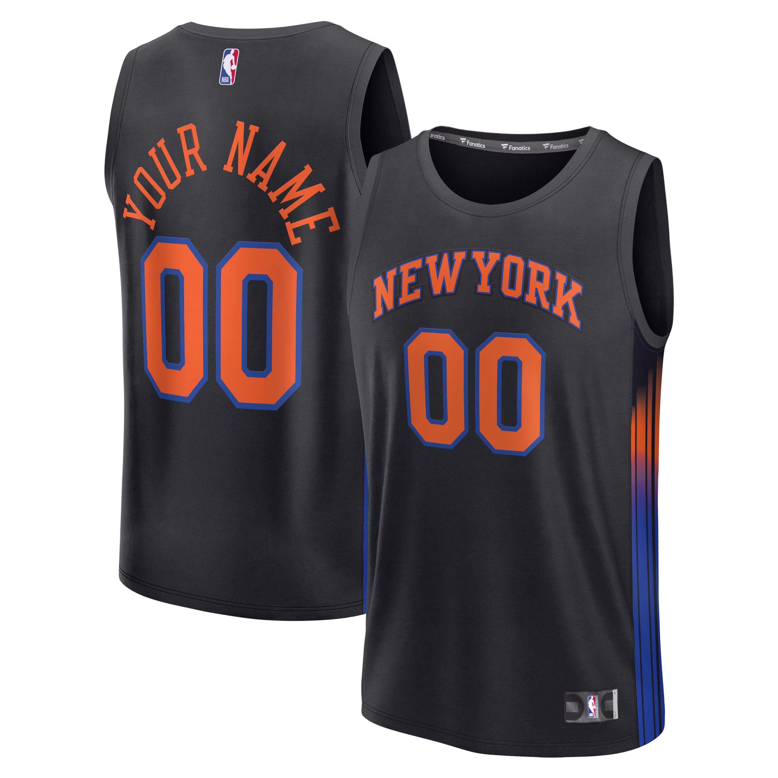 New York Knicks Fanatics Youth Fast Break Custom Jersey – Statement Edition – Black New York Knicks Fanatics Youth Fast Break Custom Jersey – Statement Edition – Black