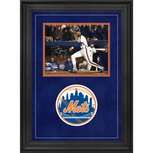 Darryl Strawberry New York Mets Deluxe Framed Autographed 8″ x 10″ 1986 World Series Hitting Photograph